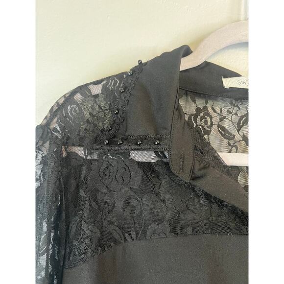 Sweet Rain Black Blouse w/Lace Detail Size 3XL - Picture 5 of 5